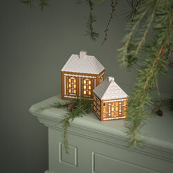 Gingerbread lyshus, brun, K&auml;hler