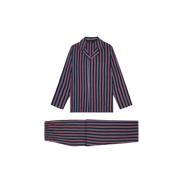 Pisa pyjamas, navy/white/bordeaux strip, Ambassador 1867