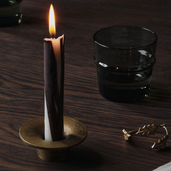 Dryp Stearinlys 2 stk., dark chocolate, Ferm Living