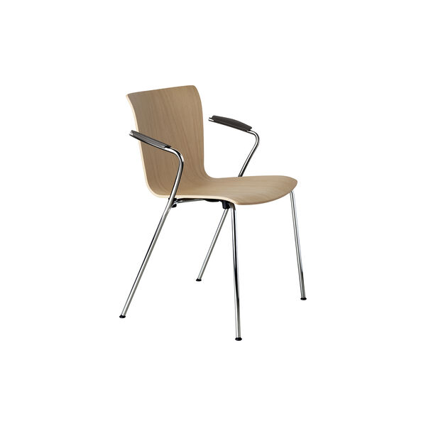 Vico Duo&trade; VM111 spisebordsstol, lakert eik/krom, Fritz Hansen
