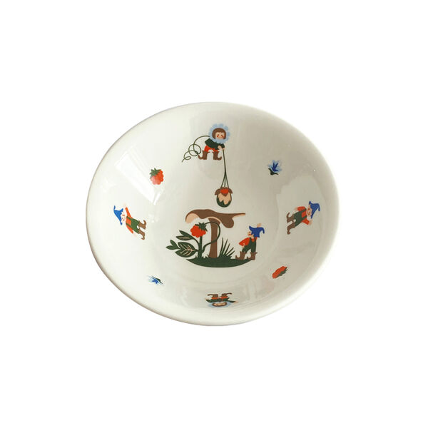 Lykkeliten, hvit med mønster, Th. Marthinsen