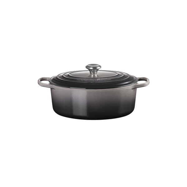 Signature st&oslash;pejern oval gryte &Oslash; 31 cm, flint, Le Creuset