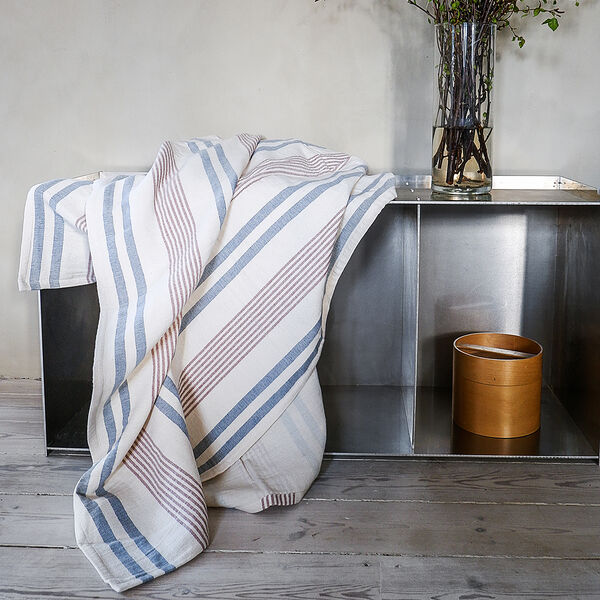 Iris pledd, blue/rusty red, ELVANG