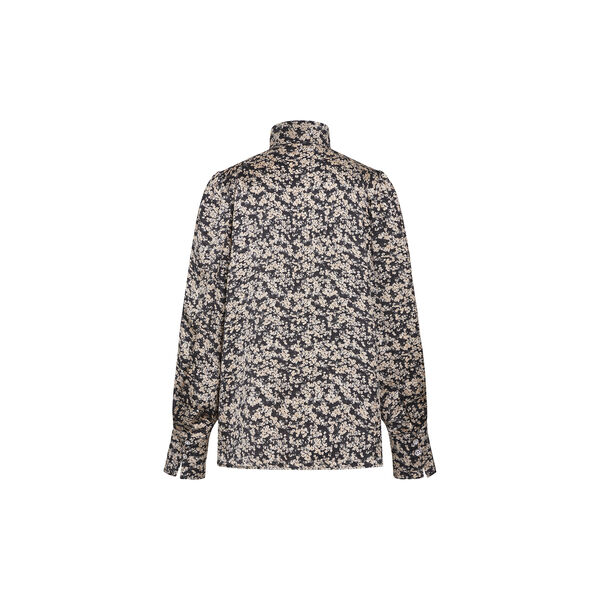 FloretBBChatrine bluse, sand black, Bruuns Bazaar