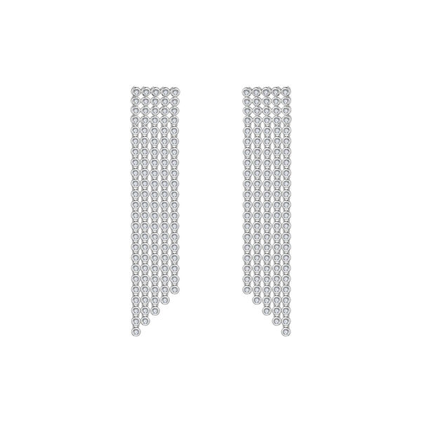 Sofie Extravagant Drop Earrings, silver, Nila Noor