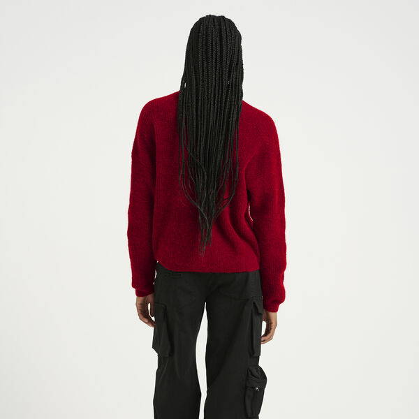 AlphaGZ kort cardigan, haute red melange, Gestuz