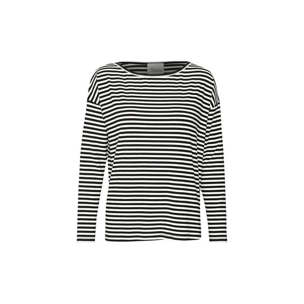 DanaMW Boxy Blouse, black w. off white stripe, My Essential Wardrobe
