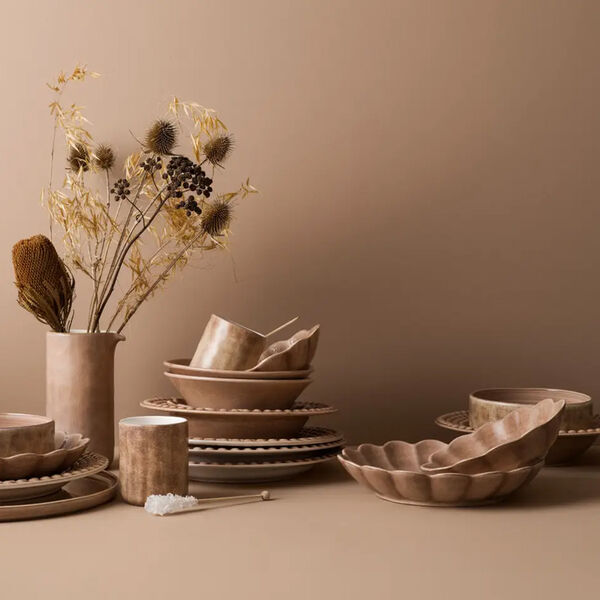 Oyster sk&aring;l 31cm, cinnamon, Mateus