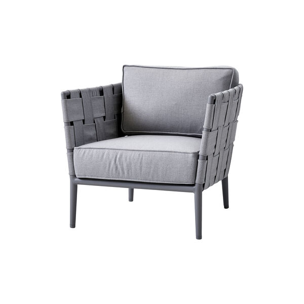 Conic loungestol, light grey, Cane-line