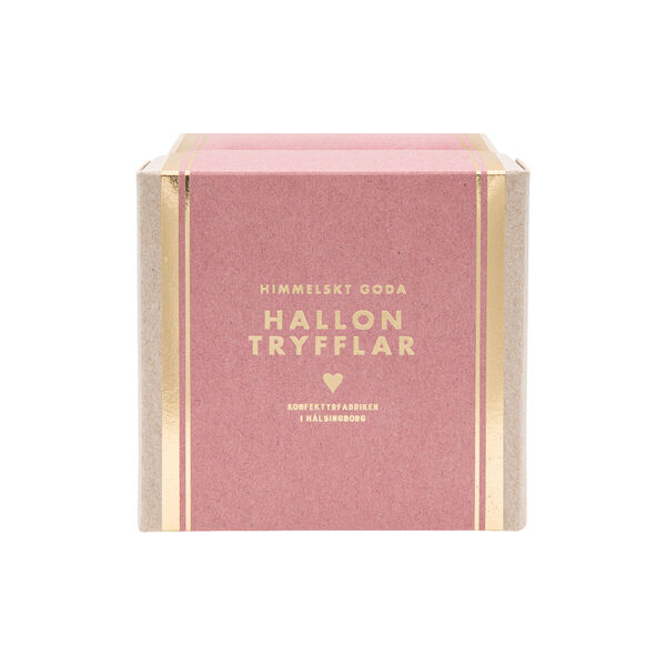 Bringebær Trøfler, rosa, Helsingborg Konfektyr