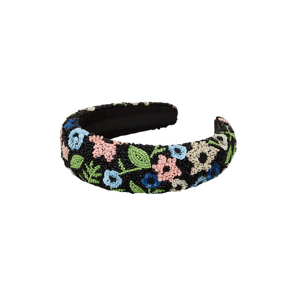 Anemona Wide Beaded Hairbrace, black Anemona Wide Beaded Hairbrace, black, Becksöndergaard