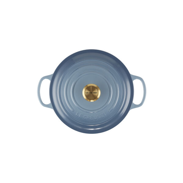 Signature st&oslash;pejern rund gryte &Oslash; 26 cm, chambray, Le Creuset