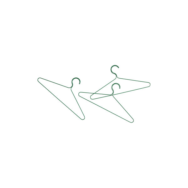 Colour kleshenger sett med 3 stk., jungle green, HAY