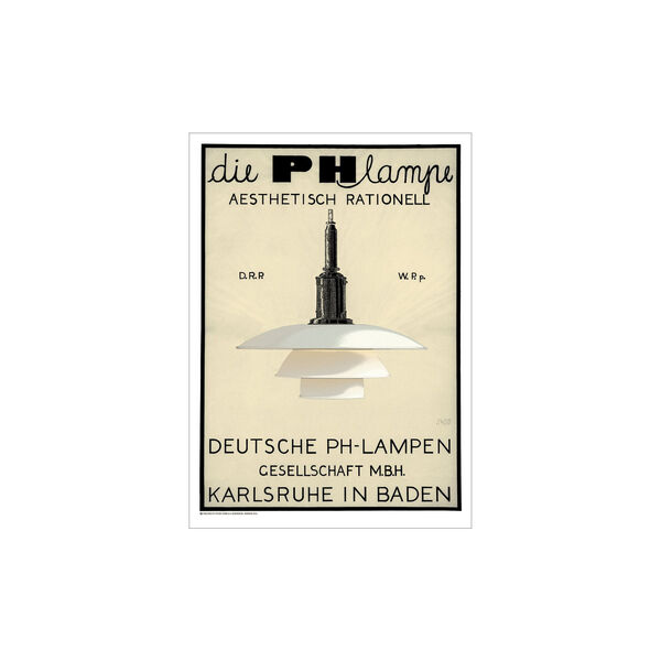 PH Lamp - White, Poster & Frame