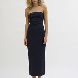 AyoMW 158  Denim Dress, dark blue un-wash, My Essential Wardrobe