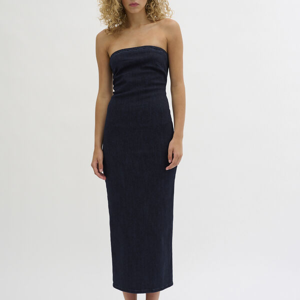 AyoMW 158  Denim Dress, dark blue un-wash, My Essential Wardrobe