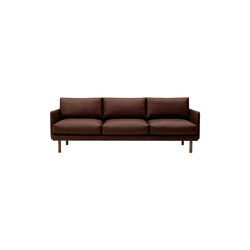 Emo 3-seter sofa, Dakar Brown/røkt eik, Bruunmunch Furniture