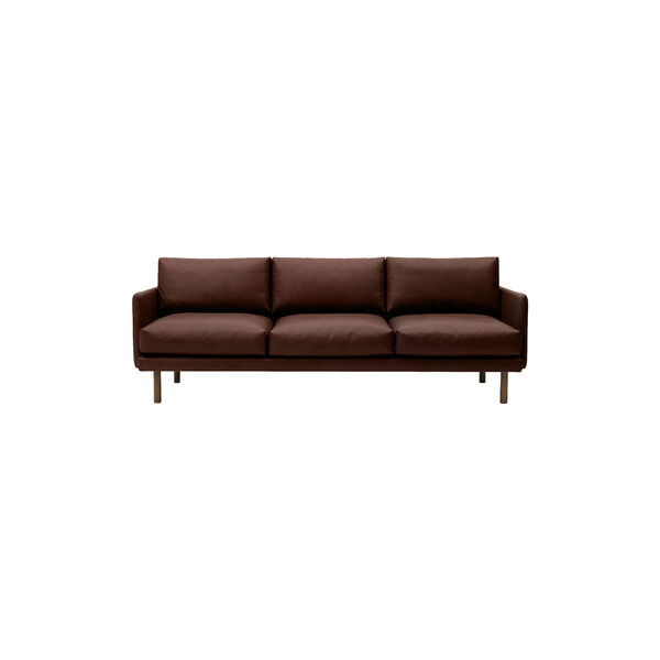 Emo 3-seter sofa, Dakar Brown/røkt eik, Bruunmunch Furniture