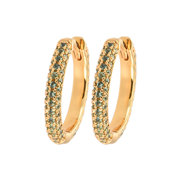 Emilia stone covered hoops, gold/mint, Emilia by Bon Dep