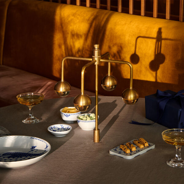 Musselmalt Riflet sk&aring;l 9 cl, Royal Copenhagen