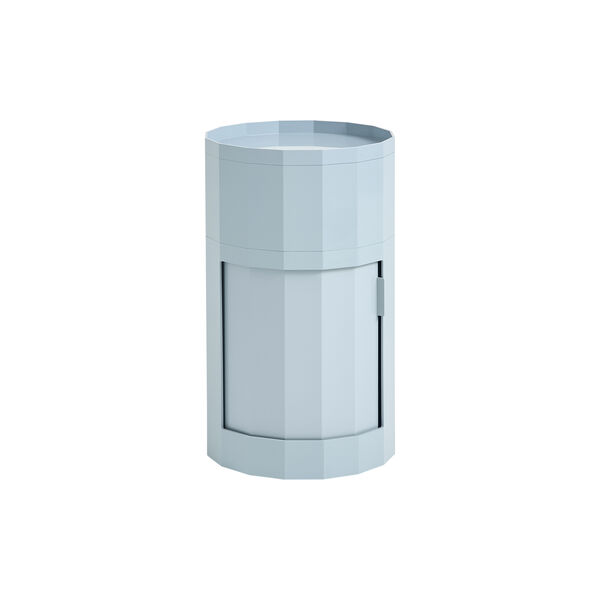 Facet kabinett inkl. føtter og hjul høy, tåkeblå, HAY