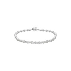 Hex Pave Disc armbånd, sølv, Luv Aj