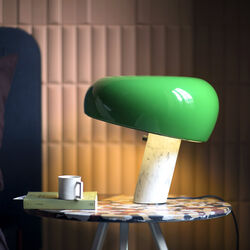 Snoopy bordlampe, green, Flos