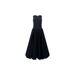 PHOEBE JERSEY WOVEN MIX MIDI, black, French Connection