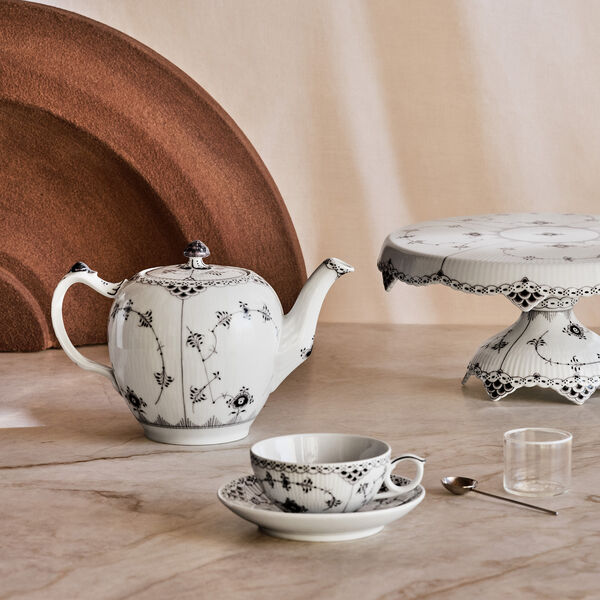 Sort Musselmalt Halvblonde tekanne 1 L Sort Musselmalt Halvblonde tekanne 1 L, Royal Copenhagen