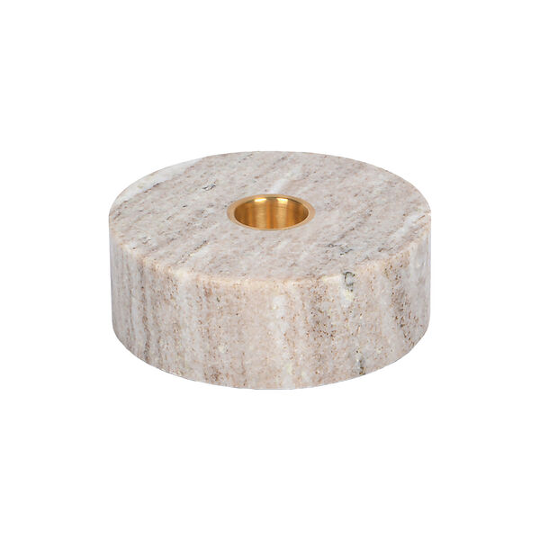 Lysestake med marmorfot, desert beige, Uyuni Lighting