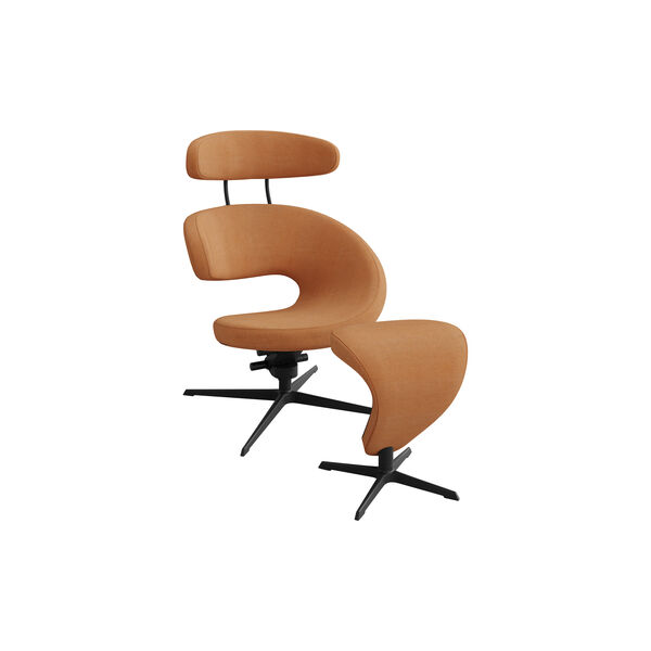Peel 1™ med fotskammel, orange Peel 1™ med fotskammel, orange, Varier Furniture