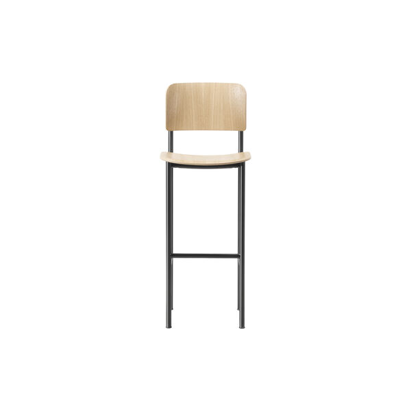 Plan Barstool, lakkert eik/svart, Fredericia Furniture