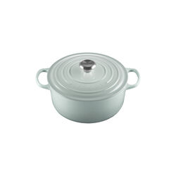 Signature st&oslash;pejern rund gryte &Oslash; 26 cm, sea salt, Le Creuset
