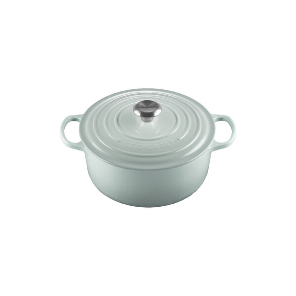 Signature st&oslash;pejern rund gryte &Oslash; 26 cm, sea salt, Le Creuset