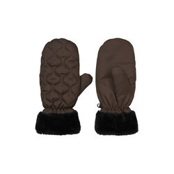 Makara Puff Mitttens, hot fudge brown, Becksöndergaard