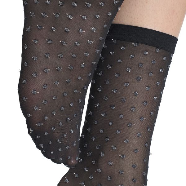 Shimmer Dots Socks | black/silver, Wolford