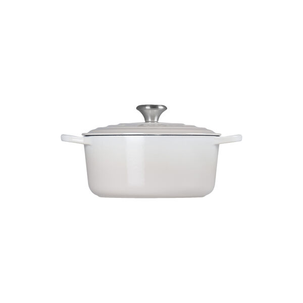 Signature st&oslash;pejern rund gryte &Oslash; 24 cm, meringue, Le Creuset