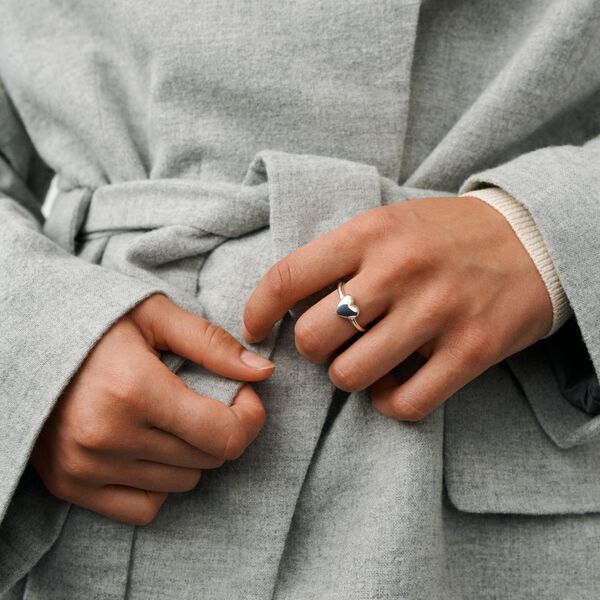 Sweetheart Ring, s&oslash;lvbelagt, Pernille Corydon Jewellery