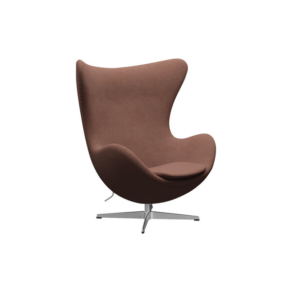 Egg&trade; 3316 loungestol, Christianshavn 1132 beige/orange/satin brushed aluminium, Fritz Hansen