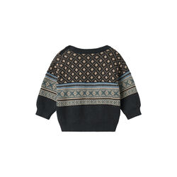 Jaquard Pullover Julius, 1432 navy, Wheat