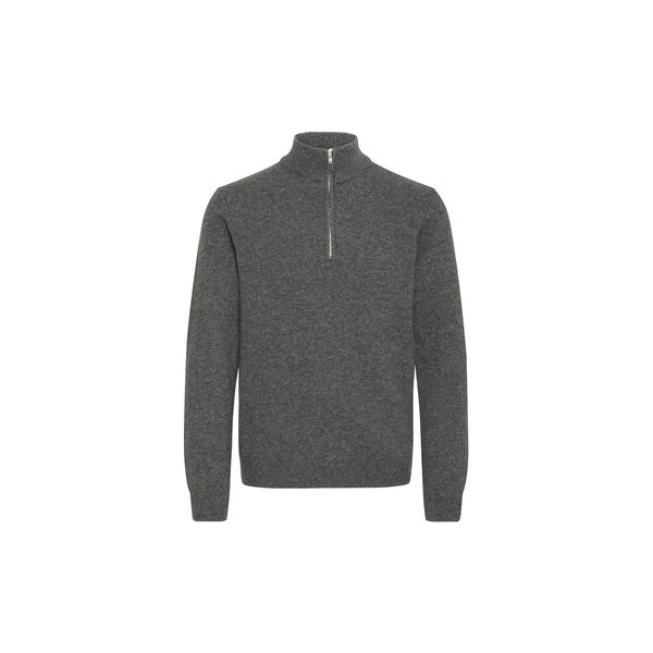 CFKARL Halfzip Lambswool Knit, pewter mix, Casual Friday