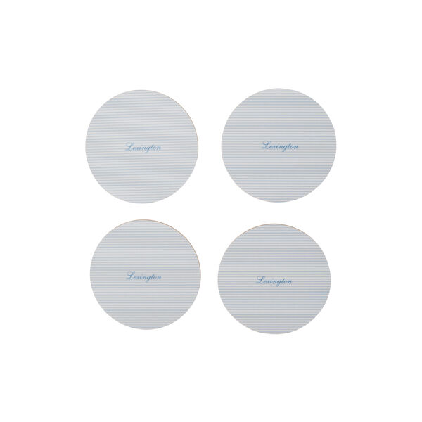 Laminated dobbeltsidig bordsk&aring;ner (sett med 4), blue/white, Lexington