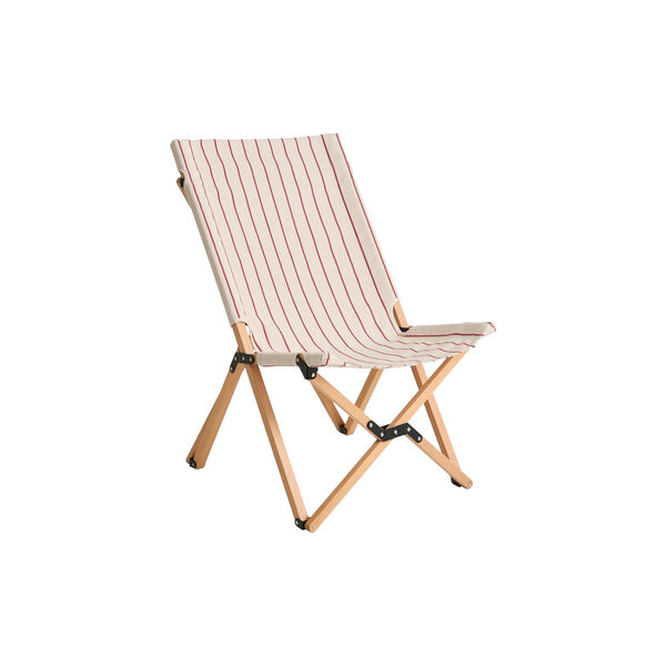 Outdoor Market Folding Chair, beige with red stripe, HAY