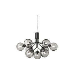 Apiales 9 pendel, satin black/smoked black, Nuura