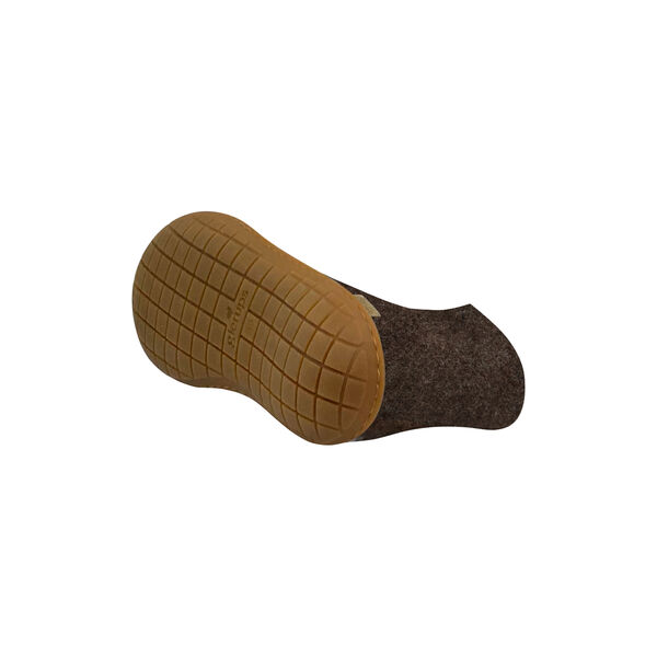 Ankelst&oslash;vel i filt med naturgummis&aring;le, brun, Glerups