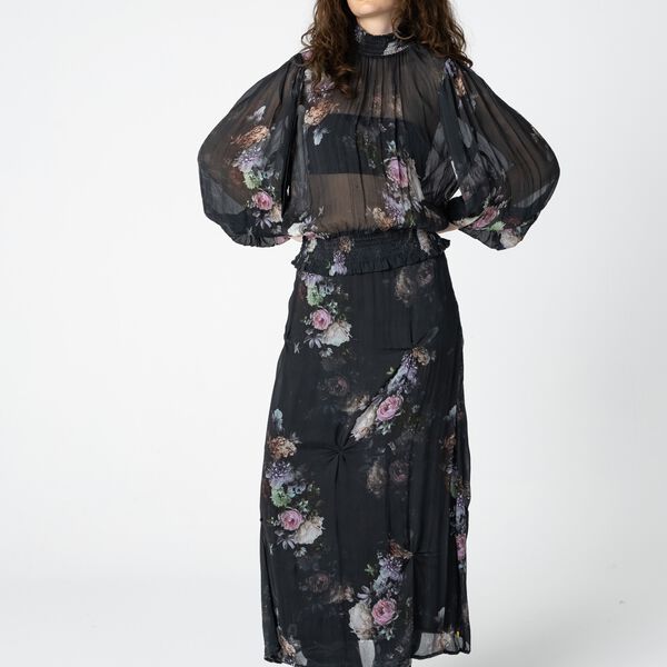 Blouse in vintage floral print, vintage floral print, Coster Copenhagen