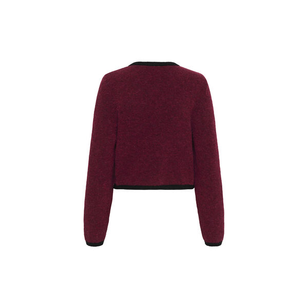 GZalpha ls contrast cardigan, blood red melange/black, Gestuz