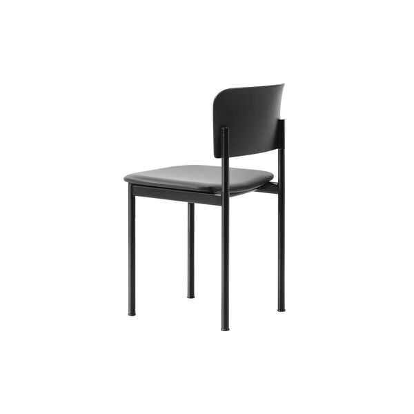 Plan Chair Seat Upholstered, svartlakkert aske/Omni 301, Fredericia Furniture