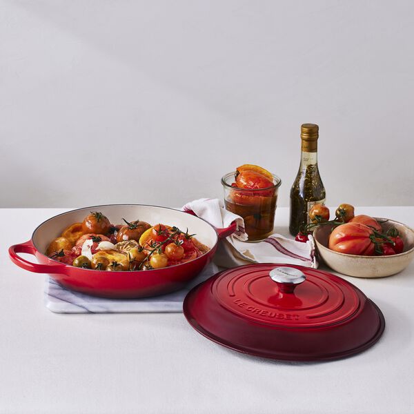 Signature st&oslash;pejern buffetgryte 30 cm, cerise, Le Creuset