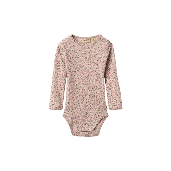 Wool Body L/S Lucca, 1359 pale lilac flowers, Wheat